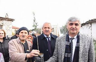 Tarım arazisi yanan üreticilere fidan desteği