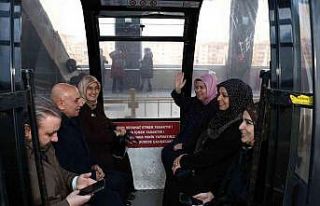 Teleferiğin bakımı tamamlandı ilk turu Başkan...