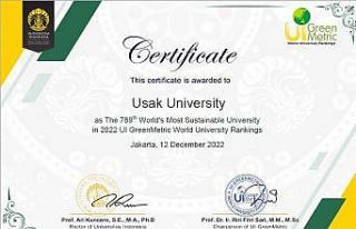 Uşak Üniversitesi “UI GreenMetric” sıralamasında...