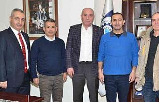 2023 ISF kış oyunları heyetinden ETSO’ya ziyaret