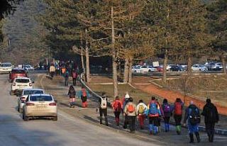 Abant Tabiat Parkı’nda yarıyıl tatili yoğunluğu