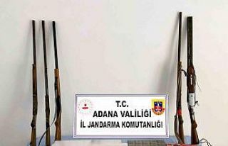 Adana’da bir evde 5 adet ruhsatsız av tüfeği...