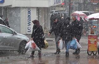 Aksaray’da şehir merkezine yılın ilk karı yağdı