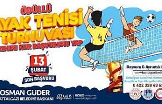 Battalgazi’de ödüllü ayak tenisi turnuvası