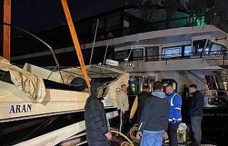 Bebek’te lüks tekne sulara gömüldü