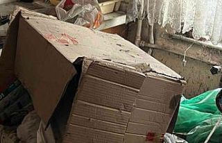 Bu evden yaklaşık 40 ton çöp çıkartıldı