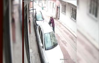 Bursa’da ilginç motosiklet kazası kamerada