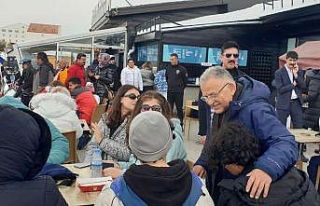 Büyükkılıç, Erciyes’te Kayakseverlerle Buluştu