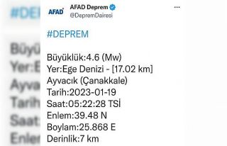 Çanakkale açıklarındaki deprem İzmir’den de...