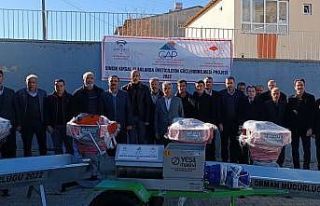 Çiftçiye ekipman desteği sağlandı