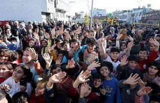 Çocukların park sevinci