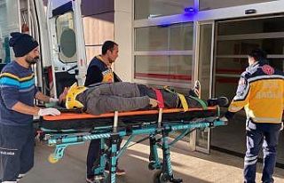 Devrilen motosikletin sürücüsü yaralandı