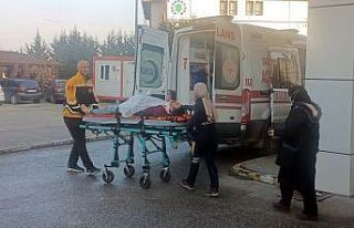 Devrilen traktörün sürücüsü yaralandı