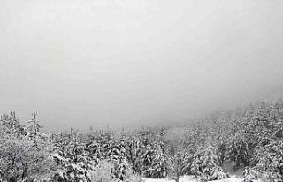 Emet Eğrigöz Dağı’nda kar kalınlığı 25 santimetreyi...