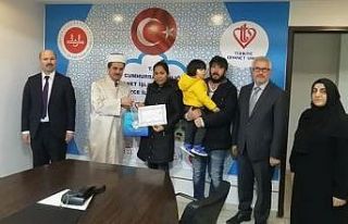 Filipinler vatandaşı "Aleyna" ismini alarak...