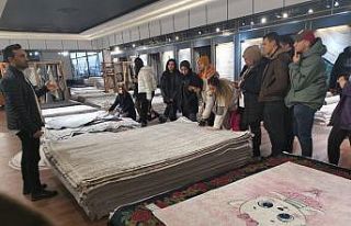 GAÜN halı tasarımı öğrencileri teknik geziye...