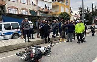 Gazipaşa’da otomobilin motosiklete çarptığı...