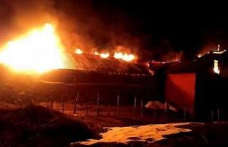 Geceyi aydınlatan yangında ev küle döndü