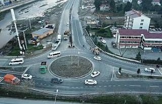 Giresun’da ilk modern dönel kavşak ulaşıma açıldı