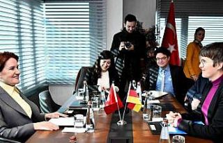 İYİ Parti lideri Akşener Alman heyeti makamında...