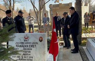 Kahraman şahadetinin yıl dönümünde unutulmadı