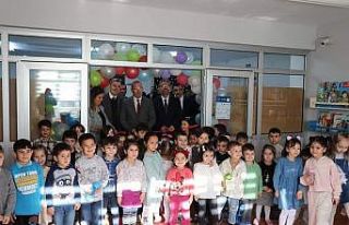 Kaymakam Mercan kütüphane açılışına katıldı