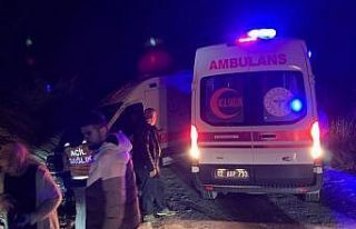 Kaza yerine giden iki ambulans buzlanma nedeniyle...