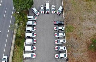 Kırklareli polisine 18 yeni araç