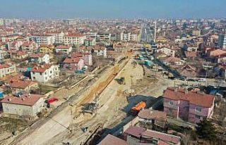 Konya’da Alparslan Türkeş Caddesinde çalışmalar...