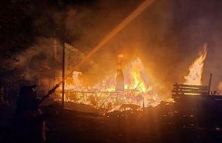 Köyde çıkan yangında 4 ev, ahır, ambar, odunluk...