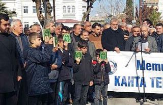 Kur’an-ı Kerim’in yakılmasına Kahta’dan tepki