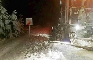 Kütahya OBM karla mücadele ekipleri iş başında