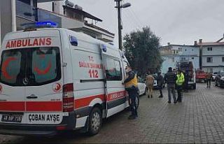 Masa üstü şöminesi patladı 4 kişi yaralandı