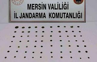 Mersin’de bir kişi çok miktarda tarihi eserle...