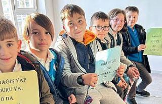 Minik öğrencilerin elde ettiği gelir Duru bebeğin...