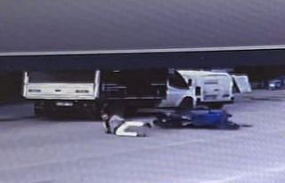 Motosiklet böyle sürüklendi