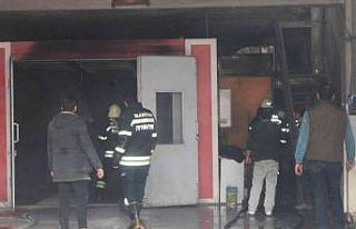 Oto boya atölyesinde yangın korkuttu