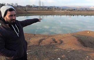(ÖZEL) Kütahya Demirciören Göleti’nde kuraklık