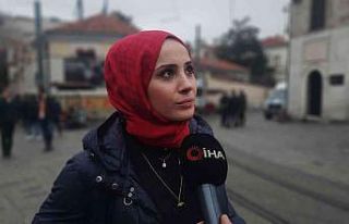 Röportaj yaparken hakarete uğrayan muhabir Meryem...