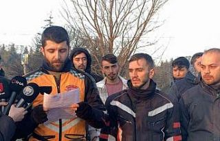 Saldırıya uğrayan kuryelerden basın açıklaması