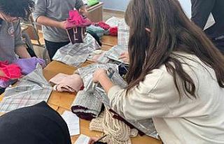 Samsun’da lise öğrencilerinden ısıtan destek