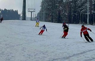 Sarıkamış’ta kayak keyfi