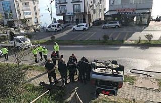 Sinop’ta otomobil takla attı: 1 yaralı