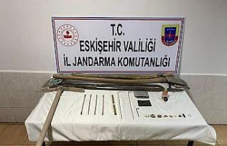 Sit alanındaki kaçak kazıya jandarmadan suçüstü