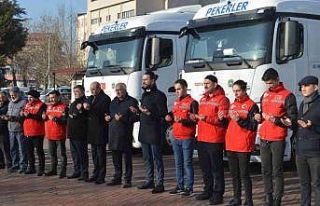 Tavşanlı’dan Suriye’ye 3 tır dolusu yardım