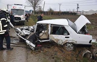 Tekirdağ’da otomobil takla attı: 1 yaralı