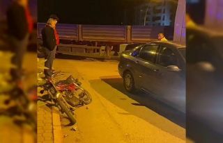 Tırla motosiklet çarpıştı: 1 yaralı