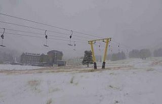 Uludağ beyaz gelinliği giydi