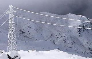 Üs bölgelerde elektrik direkleri buz tuttu