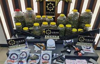 Uşak’taki Kökünü Kurutma operasyonunda 60 şüpheli...